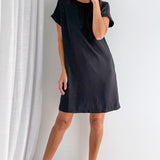 Vestido T-Shirt Kourtney - Preto