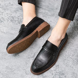 Mocassins de Vestuário em Couro