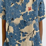 Laura | Blusa de flores azuis