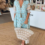 Marisa | Vestido estiloso com decote em V e elegante estampado