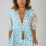 Marisa | Vestido estiloso com decote em V e elegante estampado