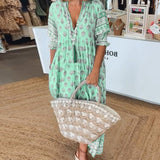 Marisa | Vestido estiloso com decote em V e elegante estampado