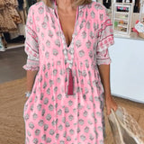 Marisa | Vestido estiloso com decote em V e elegante estampado