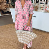 Marisa | Vestido estiloso com decote em V e elegante estampado