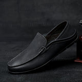 Monza Couro Sapatos Loafers