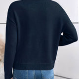 Maerella Blusa de Malha com Gola de Renda