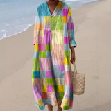 Marinda™ | Vestido de Verão em Cores Contrastantes
