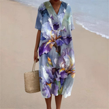 Hazel™ | Vestido de Verão com Flores de Íris