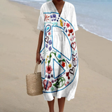 Zara-Jayne™ | Vestido Midi Artístico Pacífico