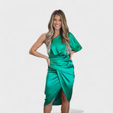 Cátia - Vestido com brilho em satin