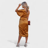 Cátia - Vestido com brilho em satin