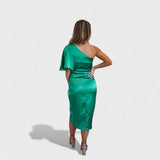 Cátia - Vestido com brilho em satin
