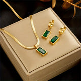 Conjunto de Jóias Lina Esmeralda