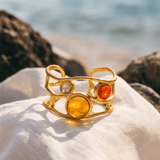 Sofie | Anéis de sol dourados