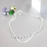 Pulseira de prata com zircões