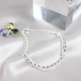 Pulseira de prata com zircões