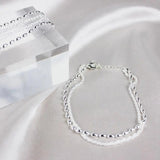 Pulseira de prata com zircões