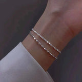 Pulseira de prata com zircões