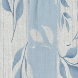 Solene | Vestido Midi Sem Mangas com Padrão de Folhas Azuis