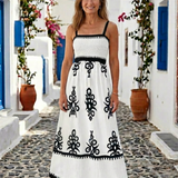Odelina | Vestido Maxi de Alças Sem Mangas com Corpete Pregueado