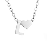Colar Inicial Tidless com Pendante em Forma de Coração