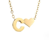 Colar Inicial Tidless com Pendante em Forma de Coração