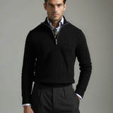 Tobias™ | Sweater com Zíper e Padrão