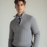Tobias™ | Sweater com Zíper e Padrão