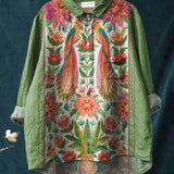 Lina | Camisa Bordada Floral Vibrante