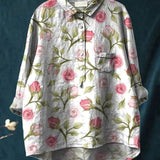 Lina | Camisa Bordada Floral Vibrante