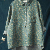 Lina | Camisa Bordada Floral Vibrante