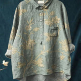 Lina | Camisa Bordada Floral Vibrante