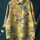 Lina | Camisa Bordada Floral Vibrante