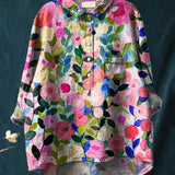 Lina | Camisa Bordada Floral Vibrante