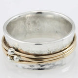 Anel vintage em ouro com camada em prata