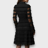 Parisa – Vestido Midi com Franjas Transparentes