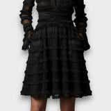 Parisa – Vestido Midi com Franjas Transparentes