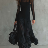 Vestido Maxi de Tule Noite de Elegância