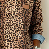 Sandra | Sweater de Denim com Estampa de Leopardo