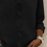 Indie | Blusa com Rendas, Decote em V e Mangas Longas