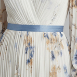 Lavinia | Vestido Maxi Floral de Manga Longa com Decote em V