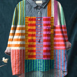 Isla | Camisa de Listras em Bloco de Cores