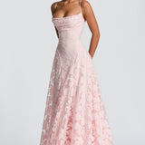 Francisa™ | Vestido Comprido com Corpete em Renda