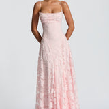 Francisa™ | Vestido Comprido com Corpete em Renda