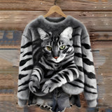 Sanne™ | Sweater com Estampa de Gatos