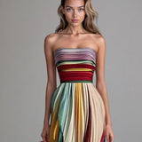 The Auralie™ | Vestido Sem Mangas Colorido