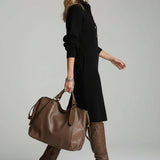 Amelia - Vestido Midi de Lã Pura para o Inverno