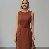 Zofia - Vestido Elegante com Decote Redondo