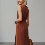 Zofia - Vestido Elegante com Decote Redondo