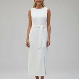 Zofia - Vestido Elegante com Decote Redondo